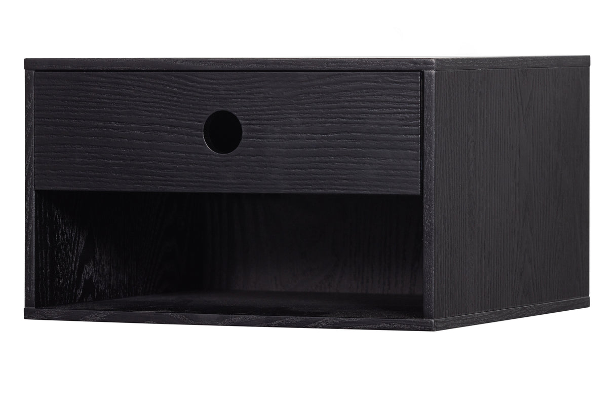 Juodas naktinis staliukas