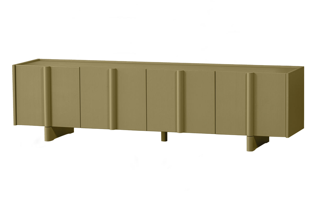 Žalios spalvos televizoriaus staliukas