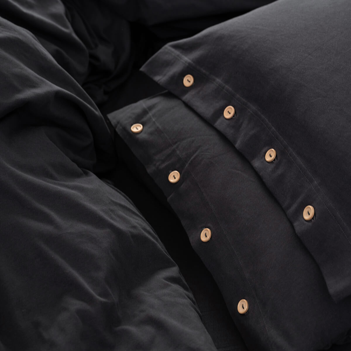 Dvigulės patalynės komplektas antracito