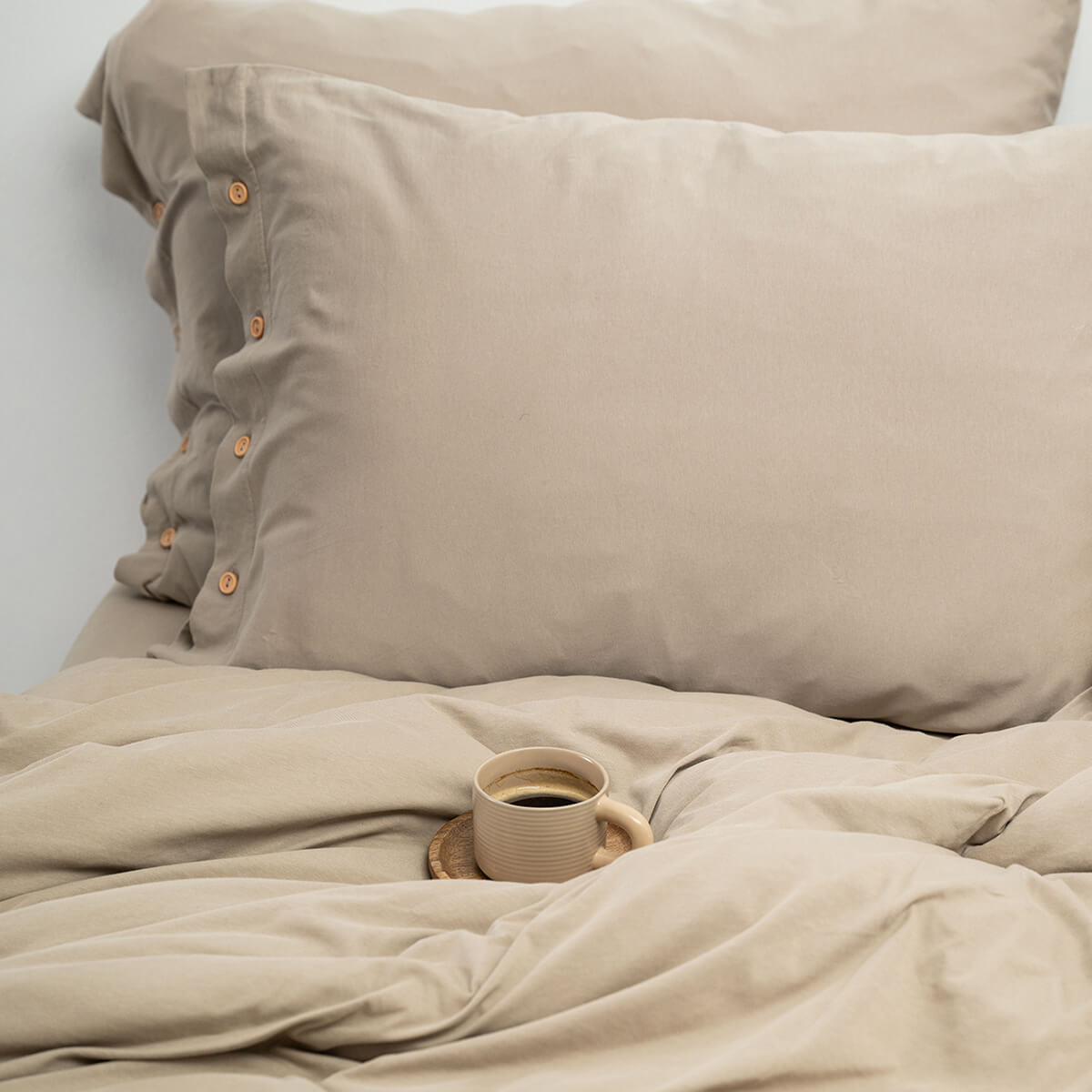 Dvigulės patalynės komplektas DREAM taupe