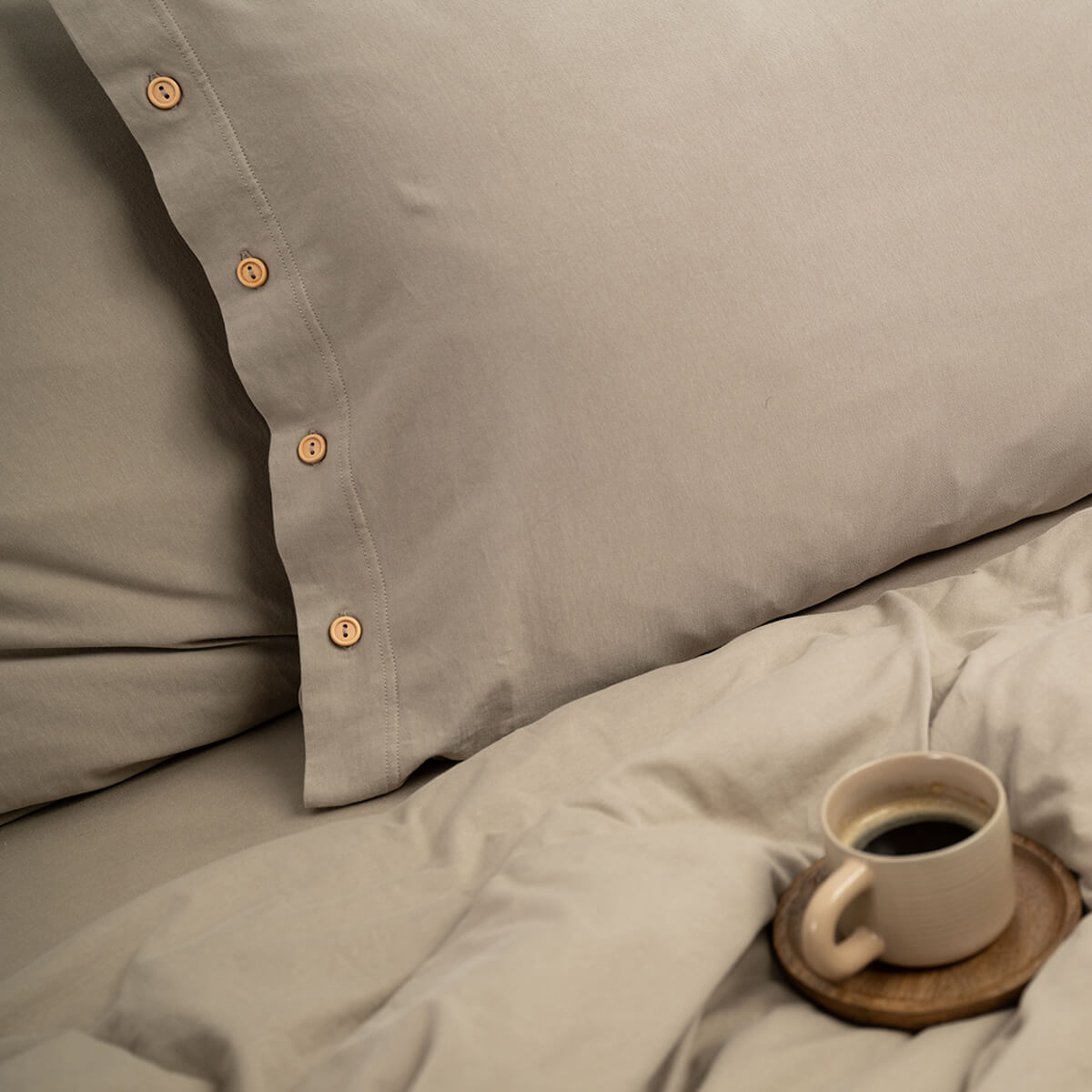 Viengulės lovos patalynės komplektas DREAM taupe