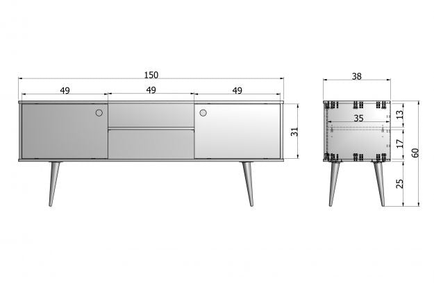 Televizoriaus staliukas Retro