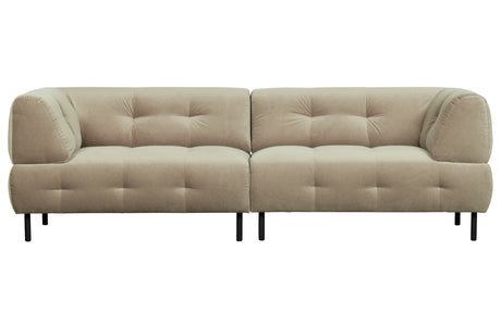 šviesi sofa