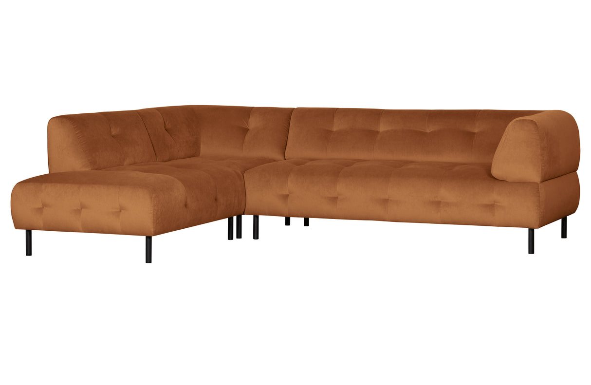 Oranžinė kampinė sofa