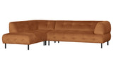 Oranžinė kampinė sofa