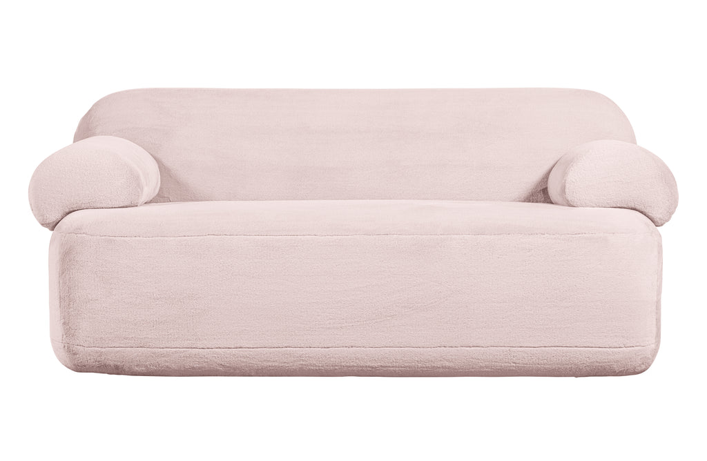 Rožinės spalvos sofa