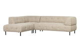 smėlio spalvos sofa