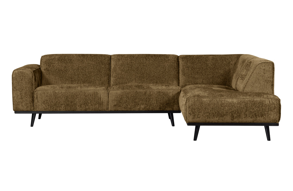 žalvario spalvos kampinė sofa