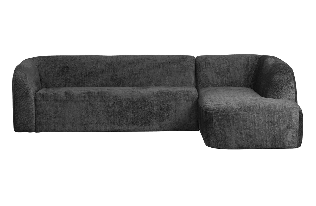 Tamsiai pilka kampinė sofa