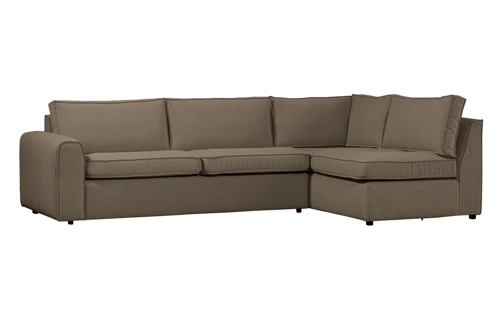 Tamsiai ruda kampinė sofa