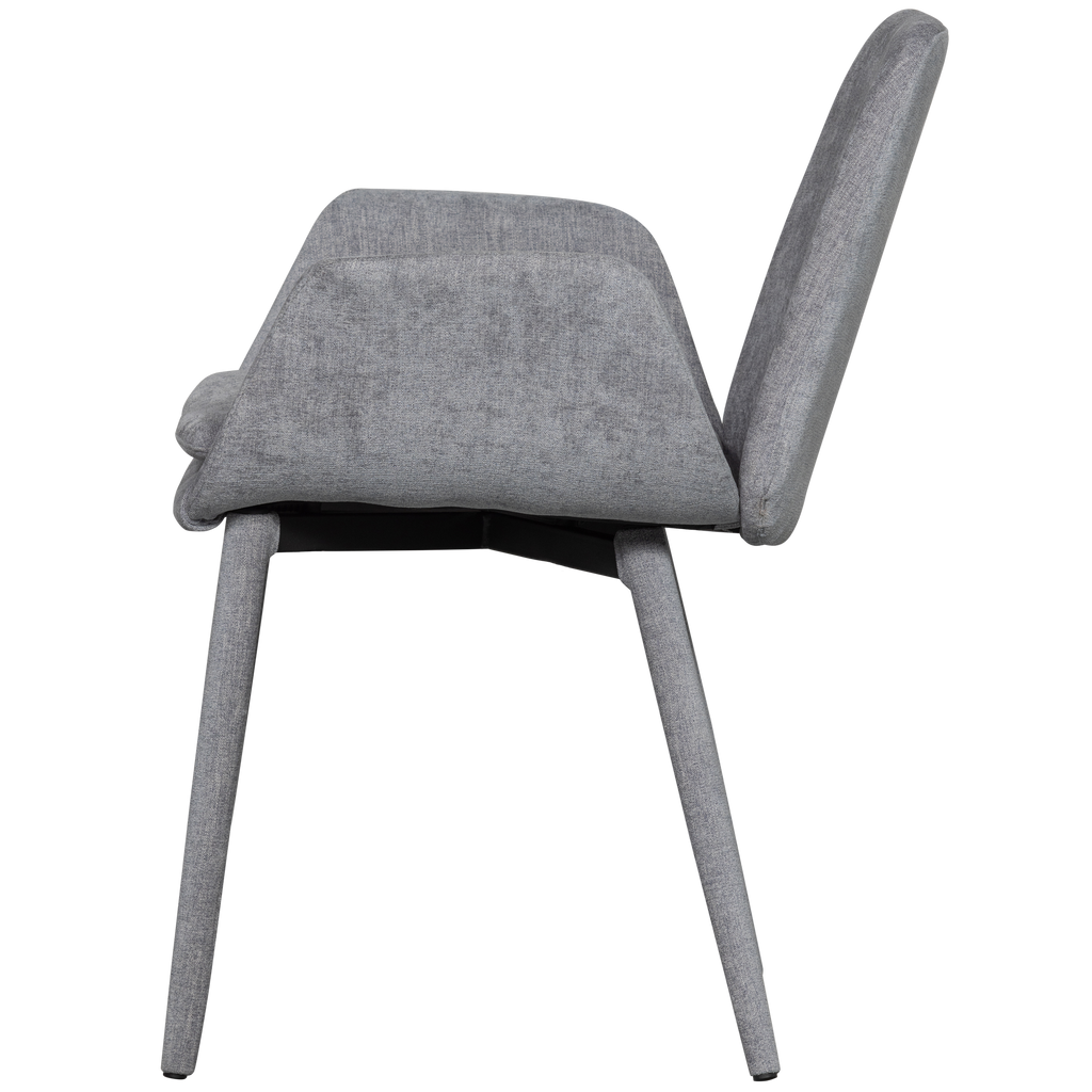 pilka valgomojo kėdė