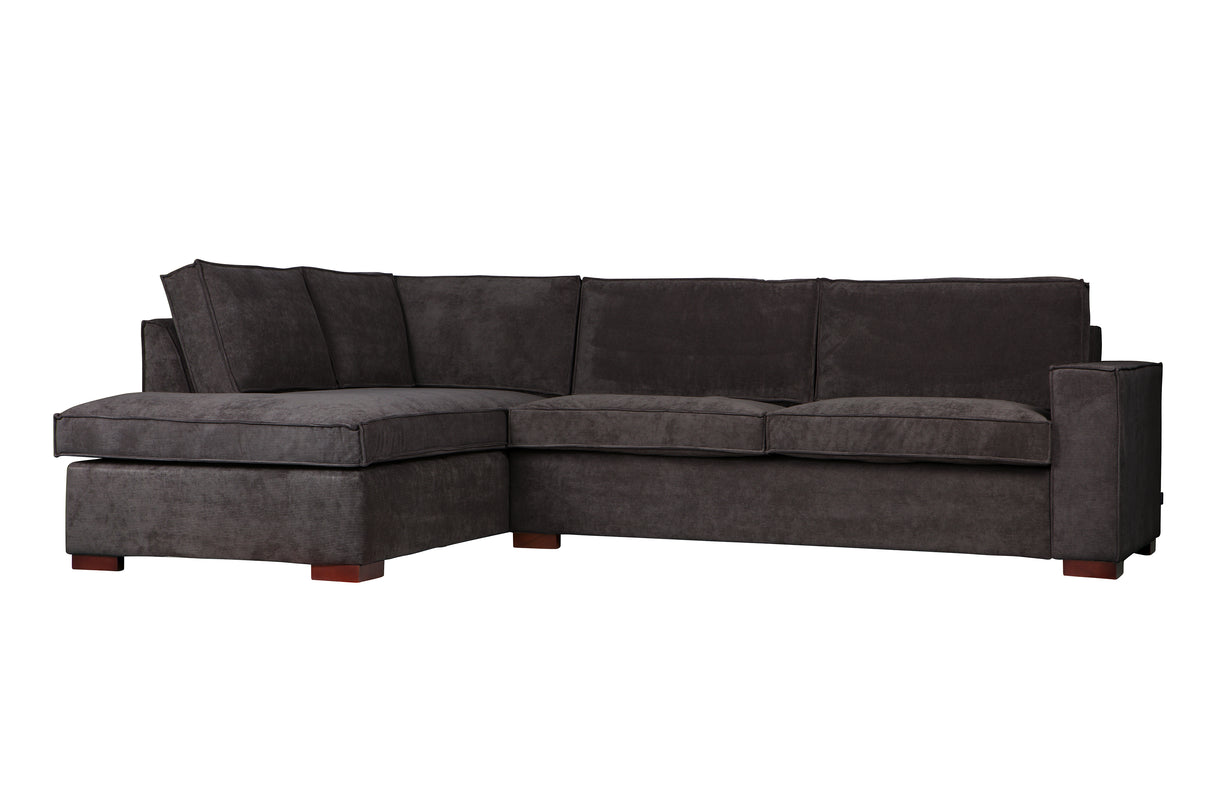 Tamsiai pilka sofa