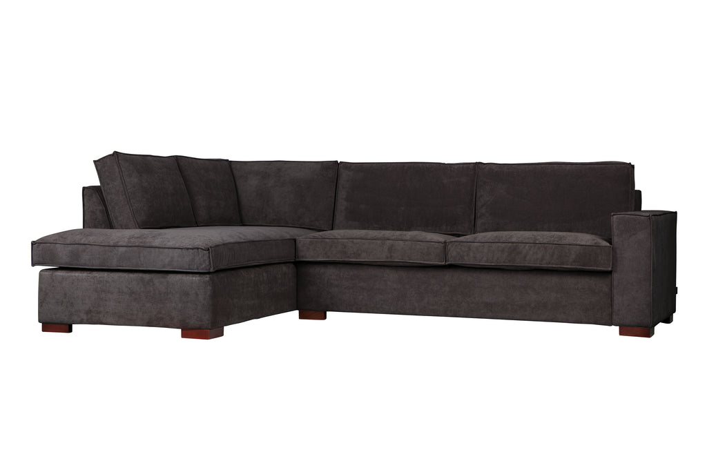 Tamsiai pilka sofa