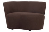 Ruda kairinė sofa