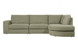 Žalia kampinė sofa