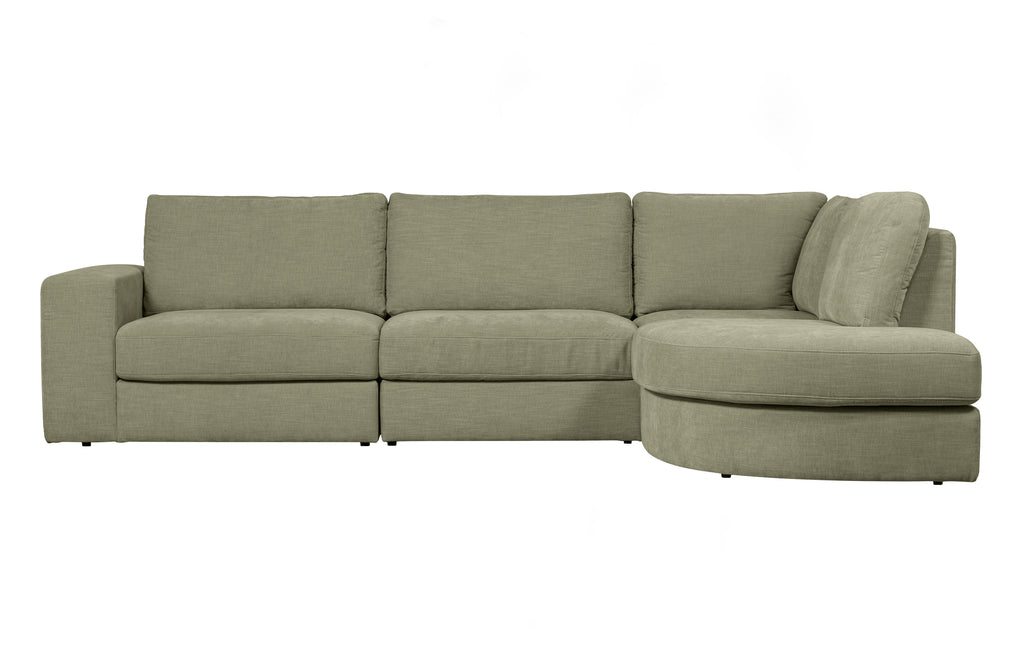 Žalia kampinė sofa