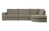 Pilkai žalia kampinė sofa