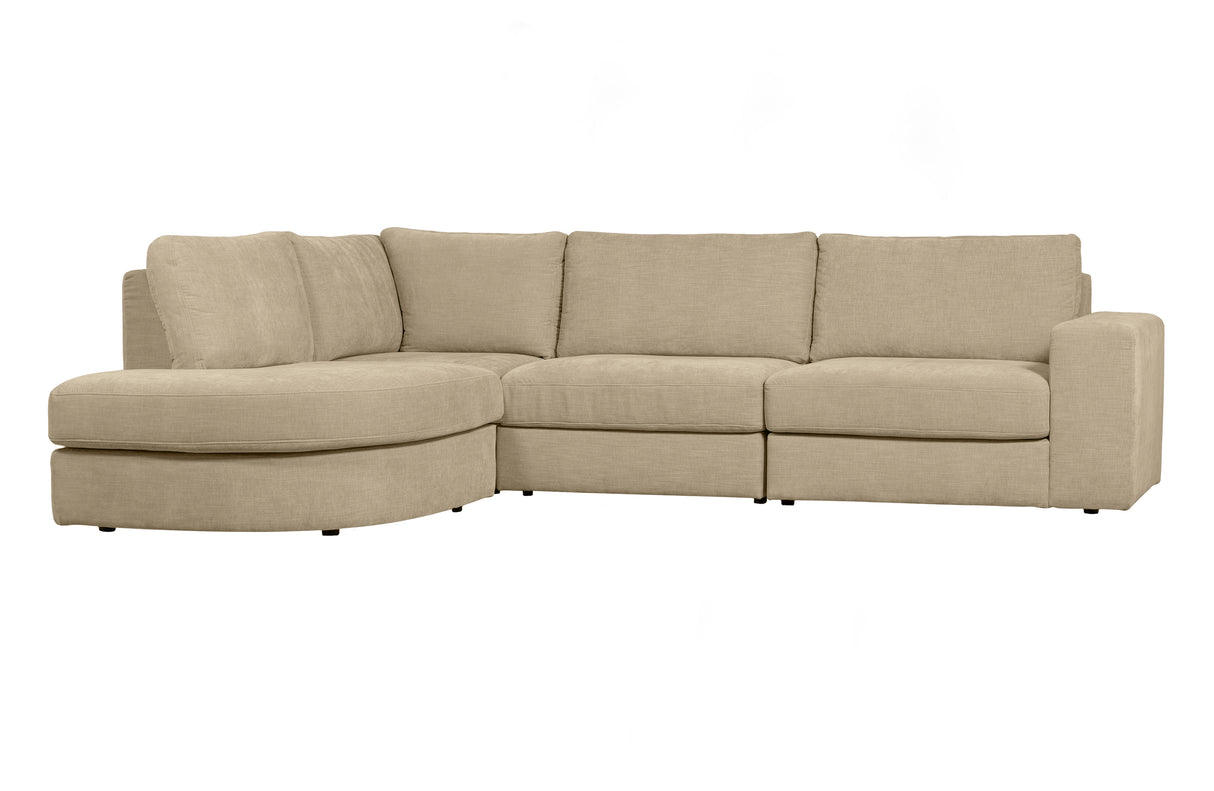 Kampinė sofa Family smėlio spalvos