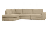 Kampinė sofa Family smėlio spalvos