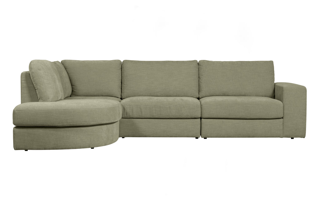 Žalia kampinė sofa