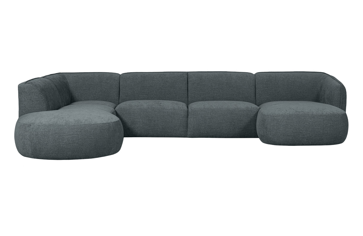 Mėlyna kampinė sofa