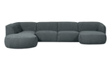 Mėlyna kampinė sofa