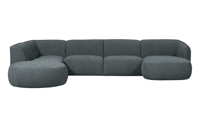 Mėlyna kampinė sofa