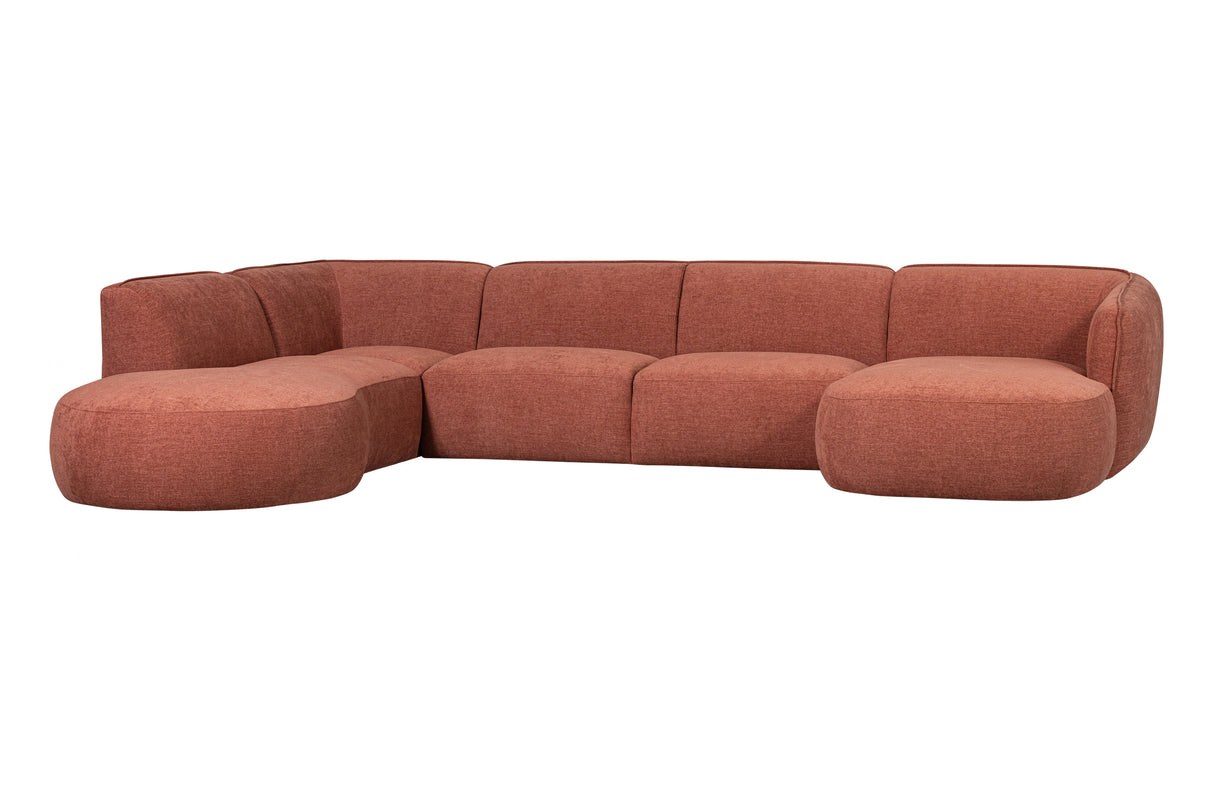 Oranžinė kampinė sofa