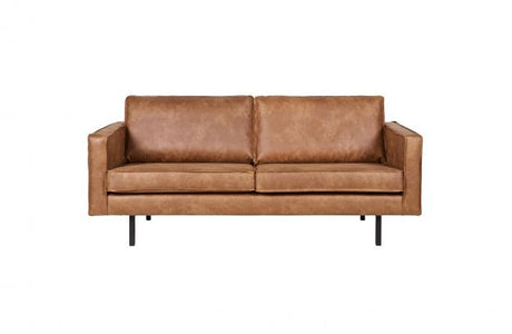 Ruda sofa odinė