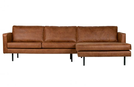 Ruda odinė sofa