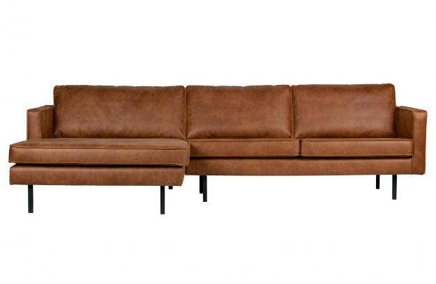 Ruda odinė sofa