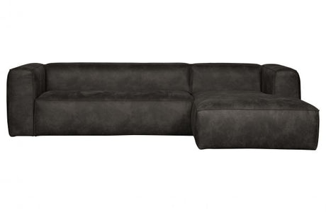 Juoda sofa iš perdirbtos odos