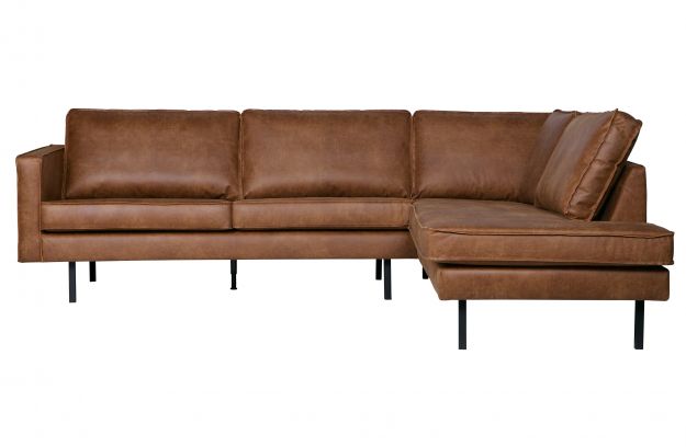 Ruda odinė sofa