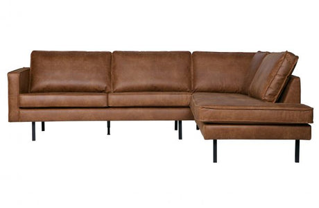 Ruda odinė sofa