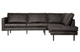 Juoda odinė sofa