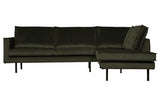 Žalia kampinė sofa