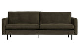 Veliūrinė žalia sofa