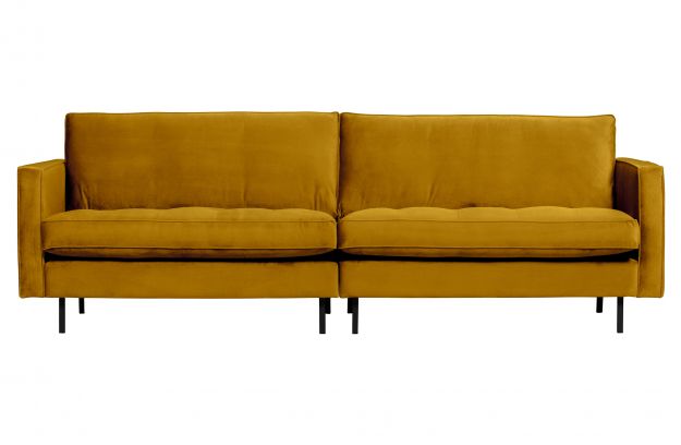 Ryškiai geltona sofa