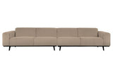 Audiniu apsiūta sofa