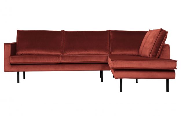 Plytų raudona sofa
